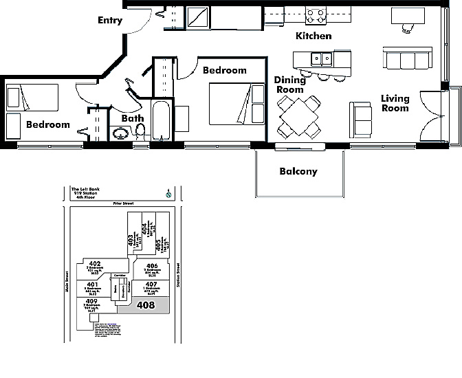 Floor plan 408