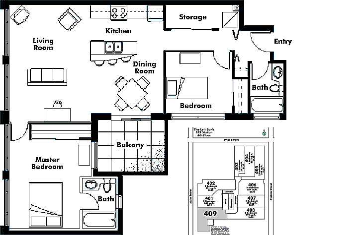 Floor plan 409