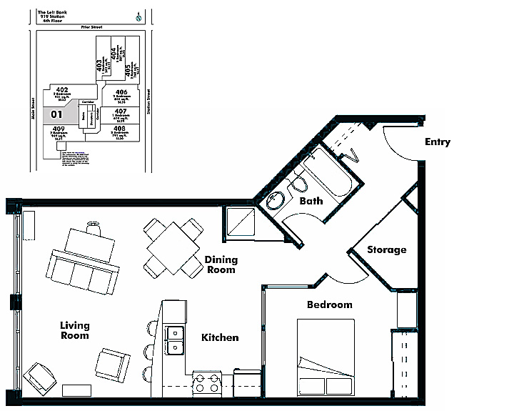 Floor plan 401