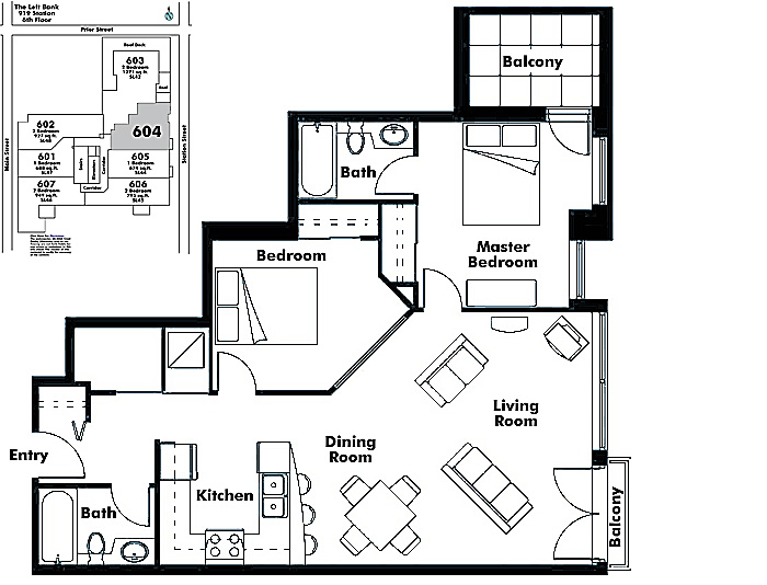 Floor plan 604