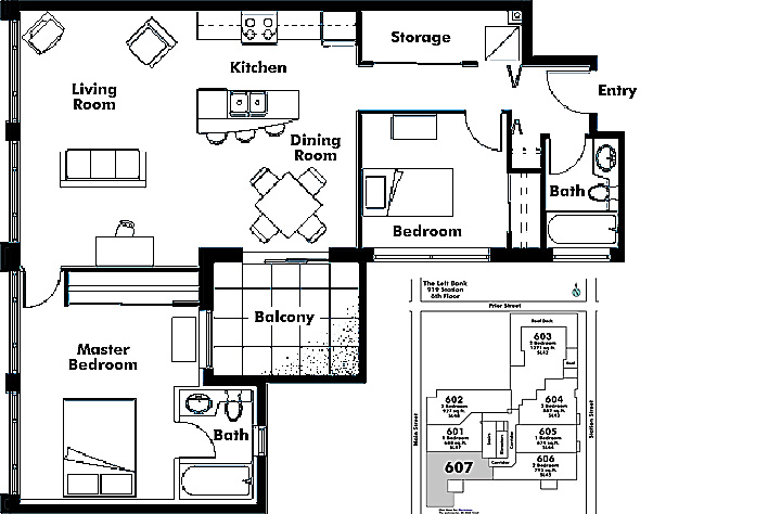 Floor plan 607