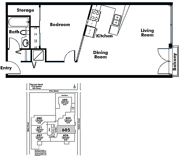 Floor plan 605