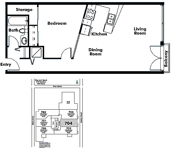 Floor plan 704