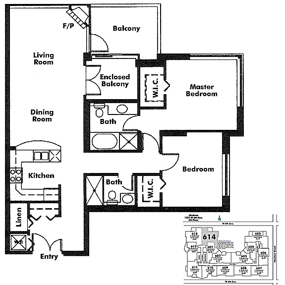 Floor plan 614