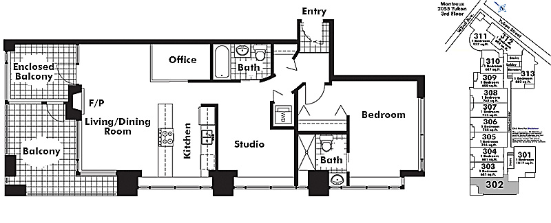 Floor plan 302