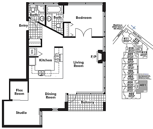 Floor plan 401