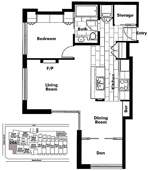 Floor plan 206