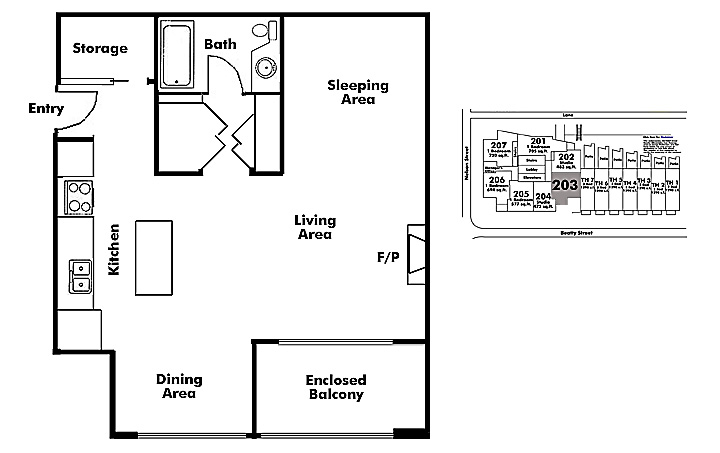 Floor plan 203