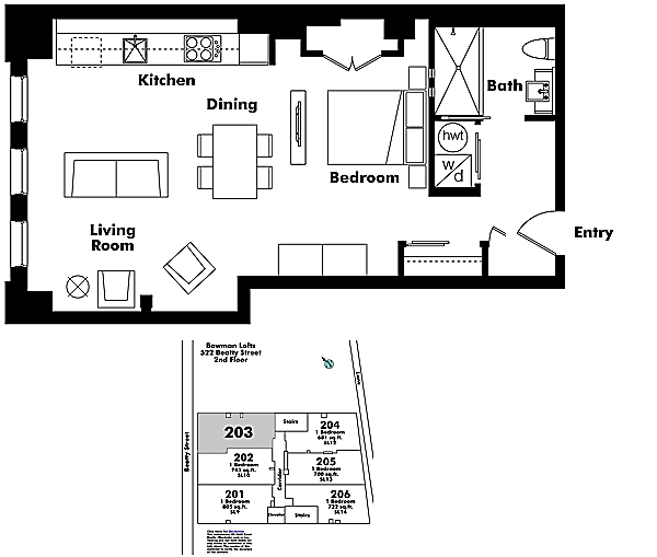 Floor plan 203
