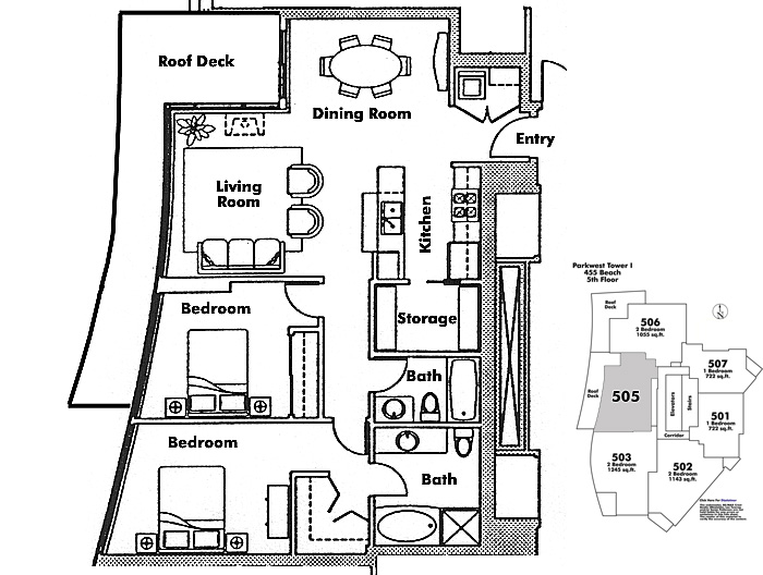 Floor plan 505