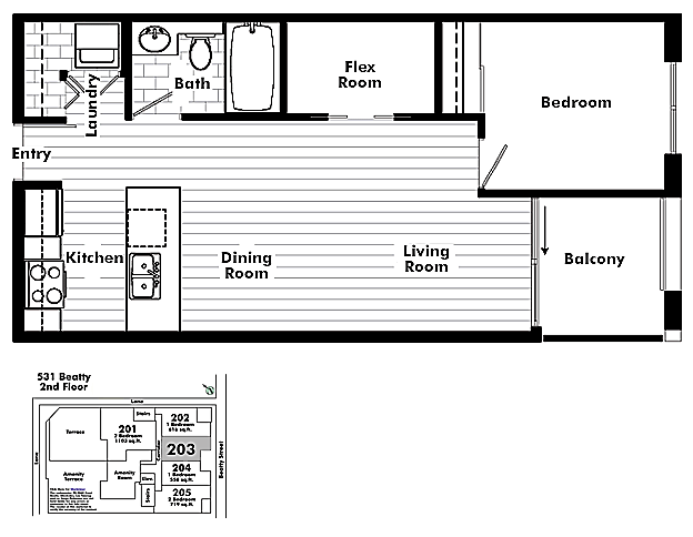 Floor plan 203