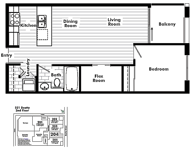 Floor plan 204