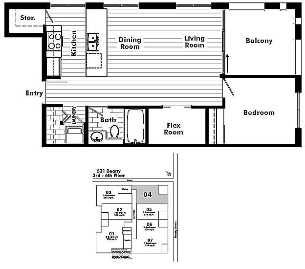 Floor plan 504