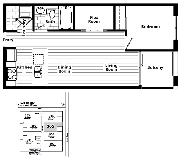 Floor plan 605