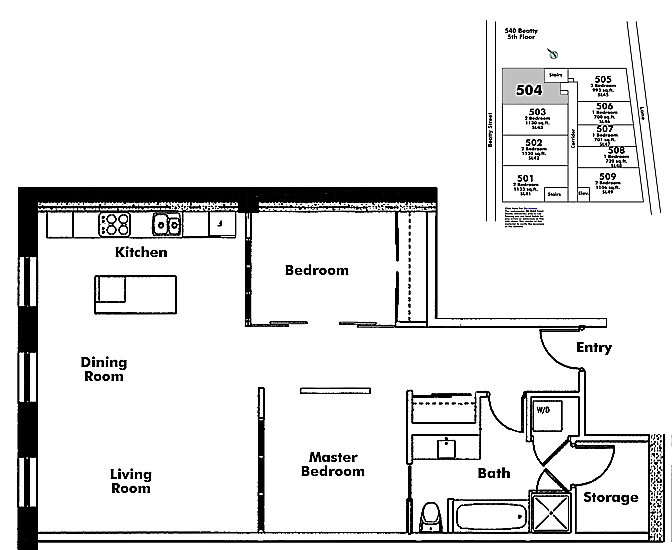 Floor plan 504