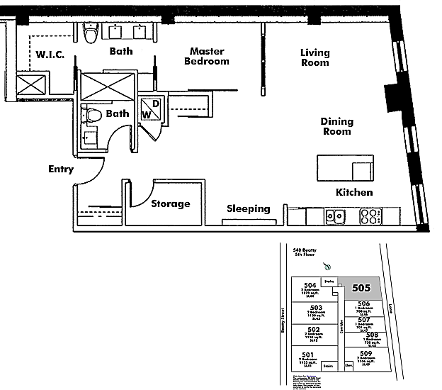 Floor plan 505