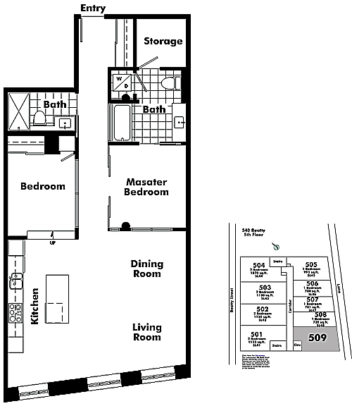Floor plan 509