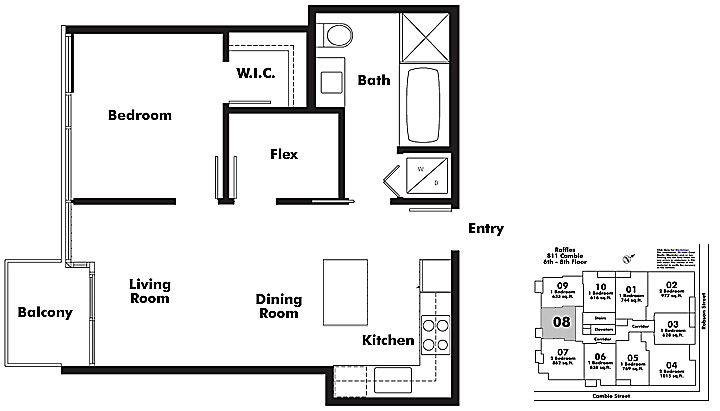 Floor plan 608