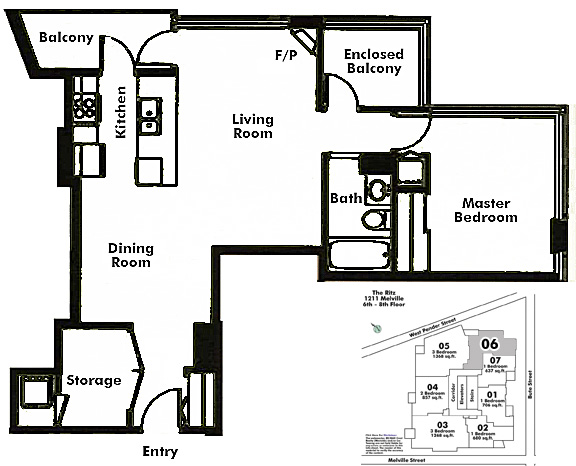 Floor plan 606
