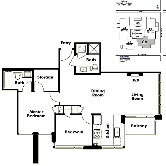 Floor plan 607