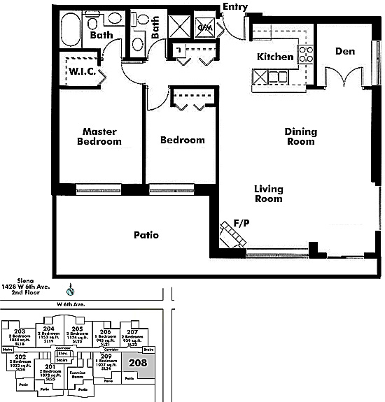 Floor plan 208