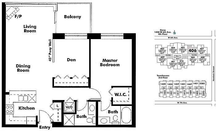 Floor plan 406