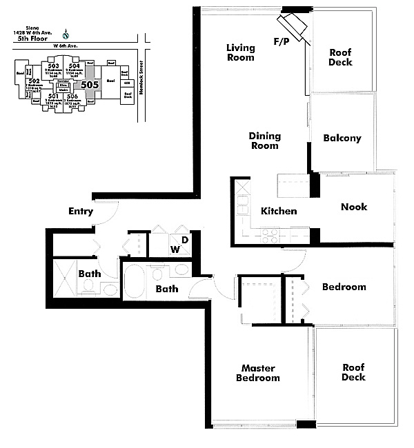 Floor plan 505