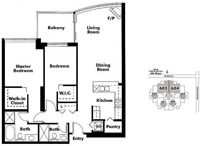 Floor plan 604