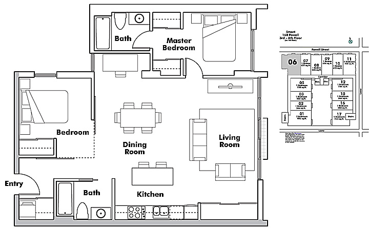 Floor plan 606