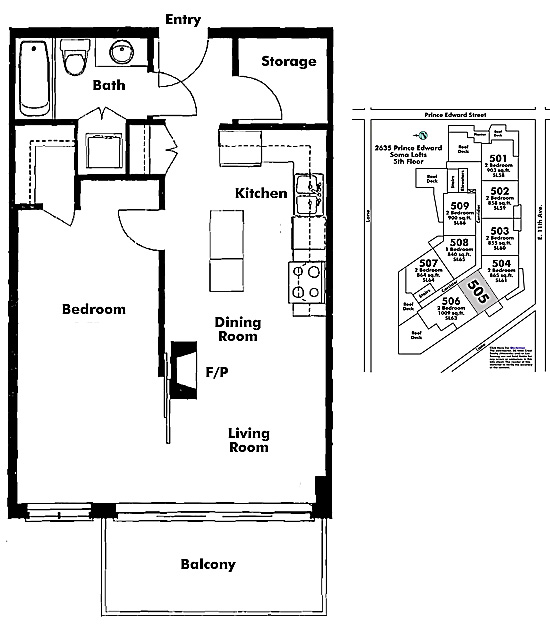 Floor plan 505