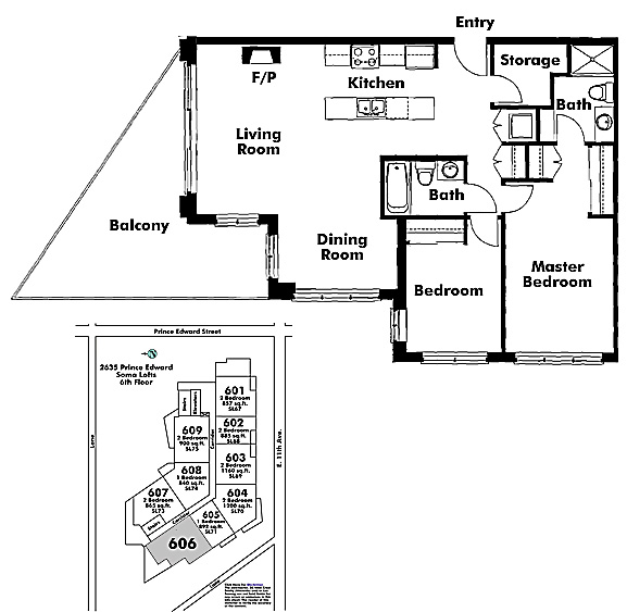 Floor plan 606