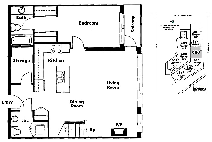 Floor plan 603