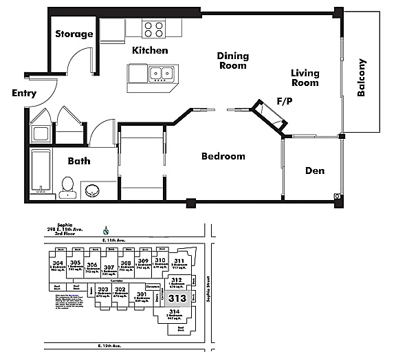 Floor plan 313