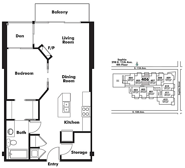 Floor plan 406