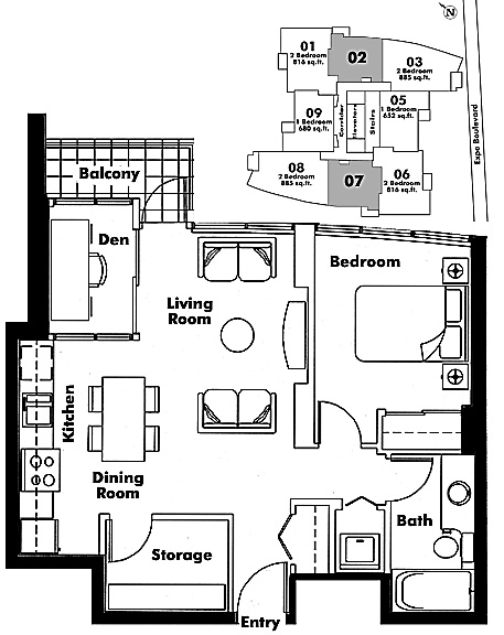 Floor plan 602