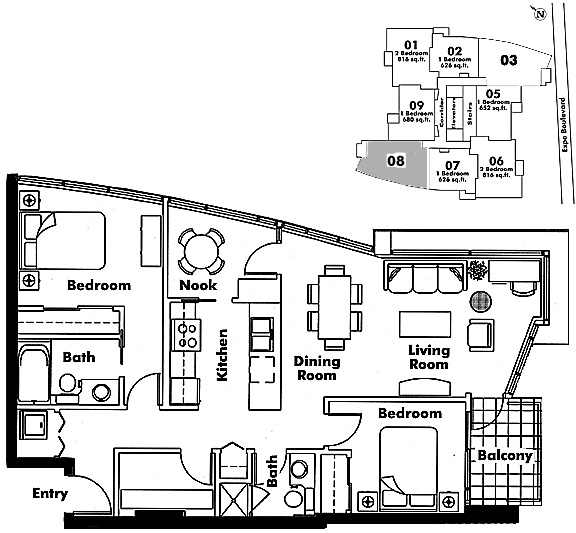 Floor plan 708