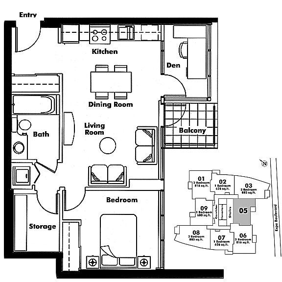 Floor plan 605