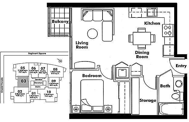 Floor plan 603