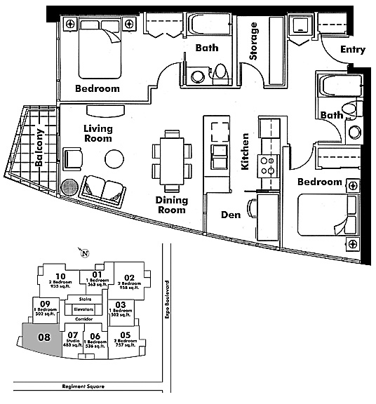 Floor plan 708
