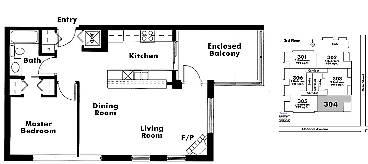 Floor plan 304