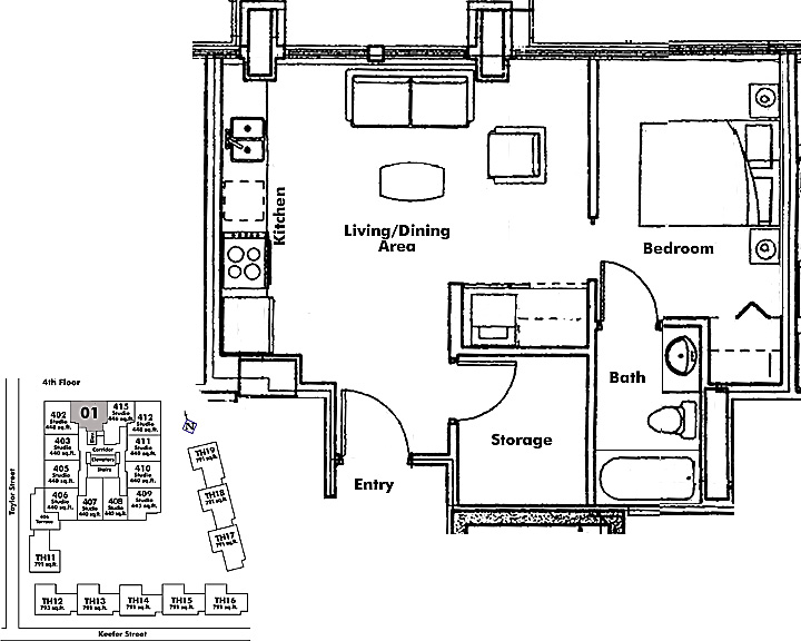 Floor plan 401