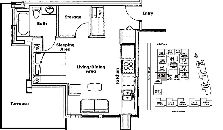 Floor plan 406