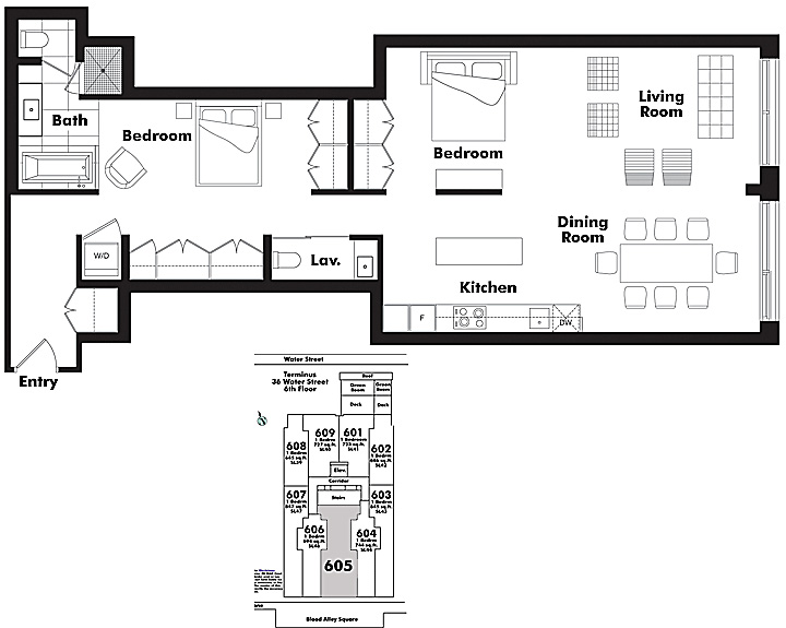 Floor plan 605