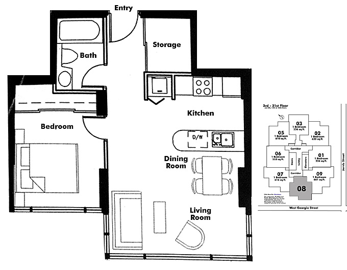 Floor plan 608