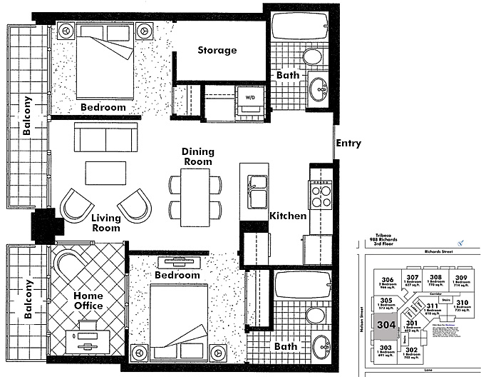 Floor plan 304