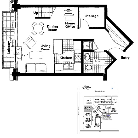 Floor plan 406