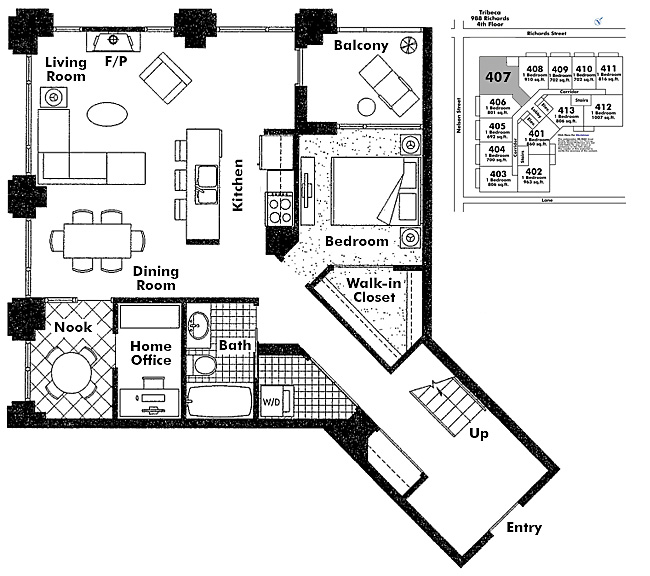 Floor plan 407