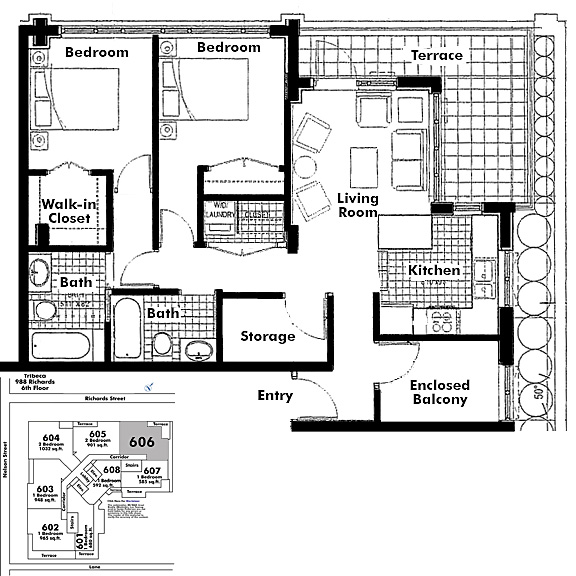 Floor plan 606