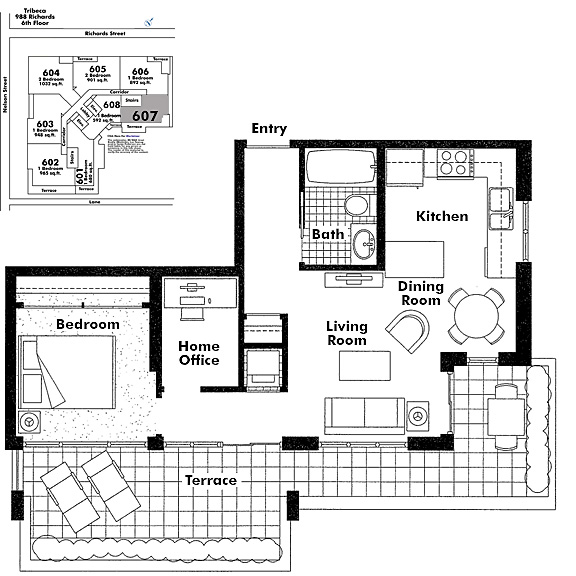 Floor plan 607