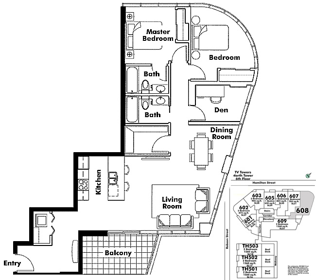Floor plan 608